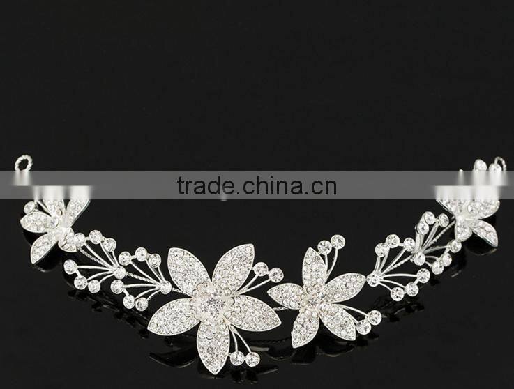 Zinc alloy Hair Accessories new design wedding hair hands decorative bridal headband for wedding party