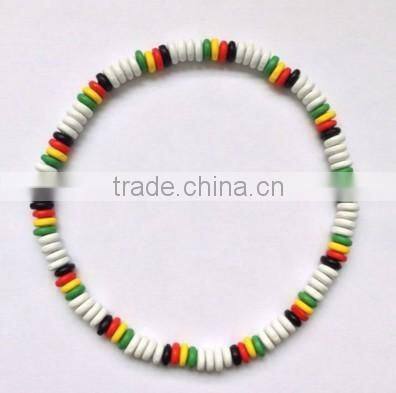 hiphop wooden reggae rasta bracelets necklace jewelry coco wood bead bracelet necklace jewelry
