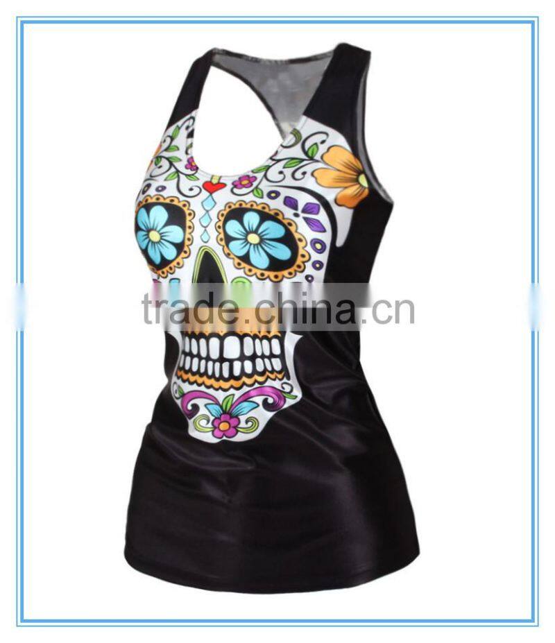 Skull women tight tank top