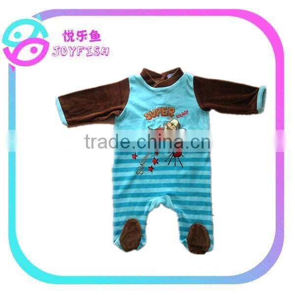 Velour cartoons baby romper
