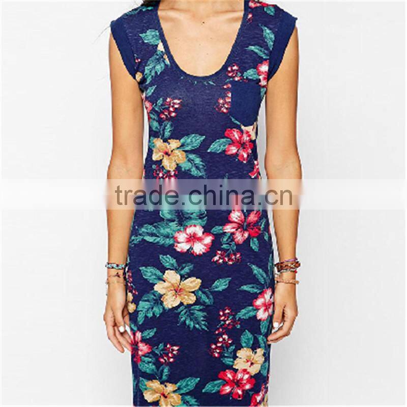 Long Cotton Maxi Skirt Sleeveless Muslim Evening Dress With Red And White Flower Girl Dress Garment Custom