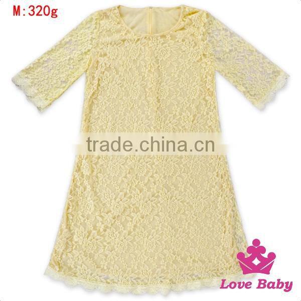 2017 New Design Children Clothing Lace Short Sleeve Ruffle Dress Baby Girl Party Dress Children Frocks Designs