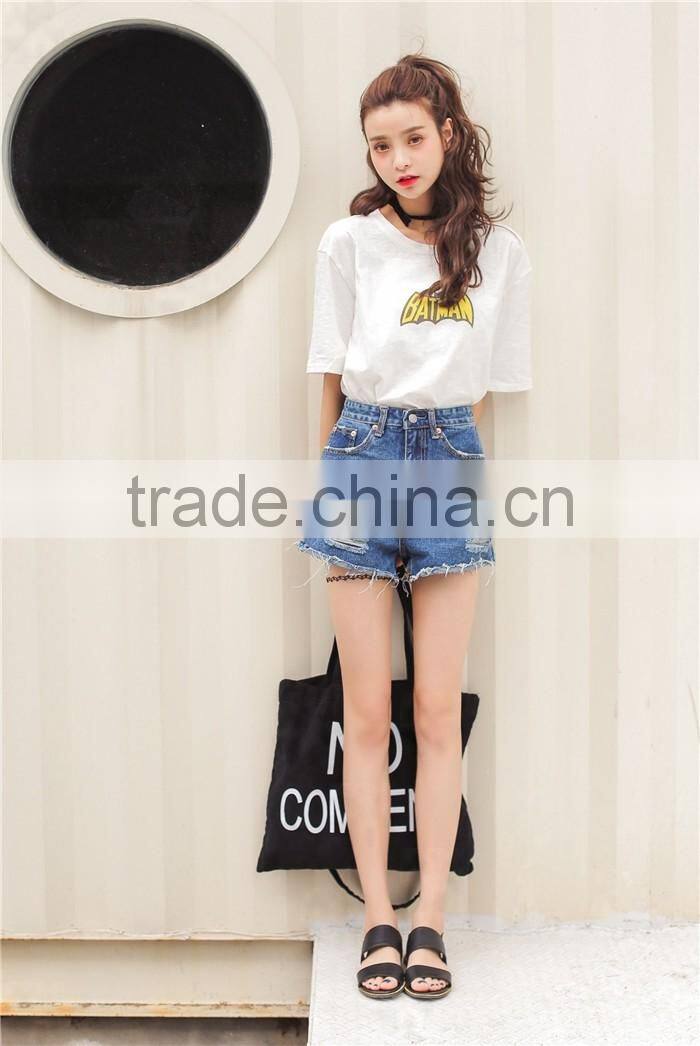 2016 summer new design ladies fashion jeans shorts