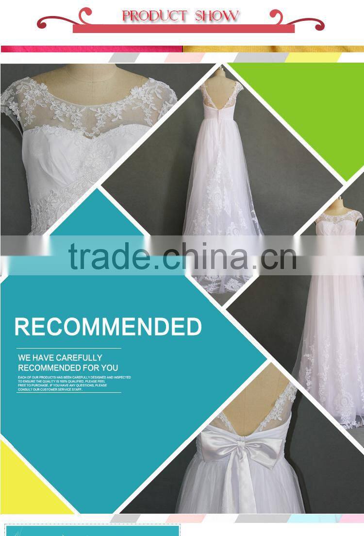 Customized New Design Backless Sexy Wedding Dress