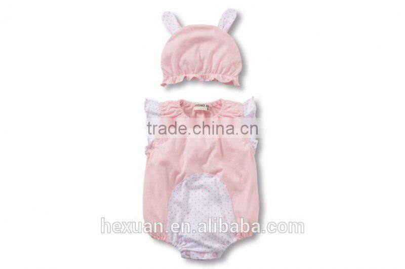 cute printed cotton short sleeve baby boy clothes set romper