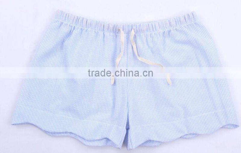 Wholesale seersucker scalloped Shorts