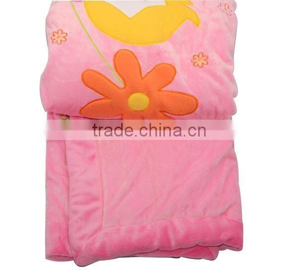 China Wholesale cartoon Embroidered baby blanket