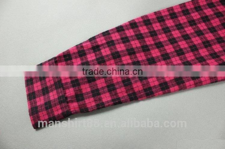 latest winter design button down flannel couple shirt plaid shirt