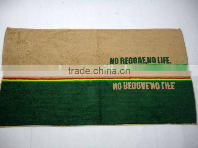 100% cotton Customized yarn dyed jacquard gym towels