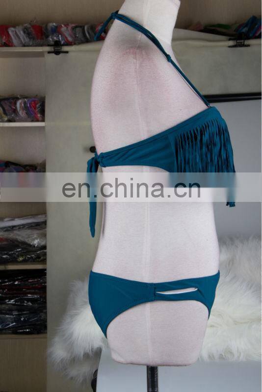 Jasper tassel fancy banded halter bikini in bulk