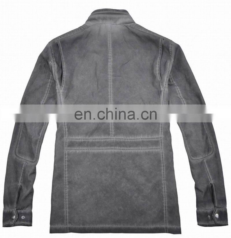 2015 last fashion mens spring fit handsome fashion leather jacket