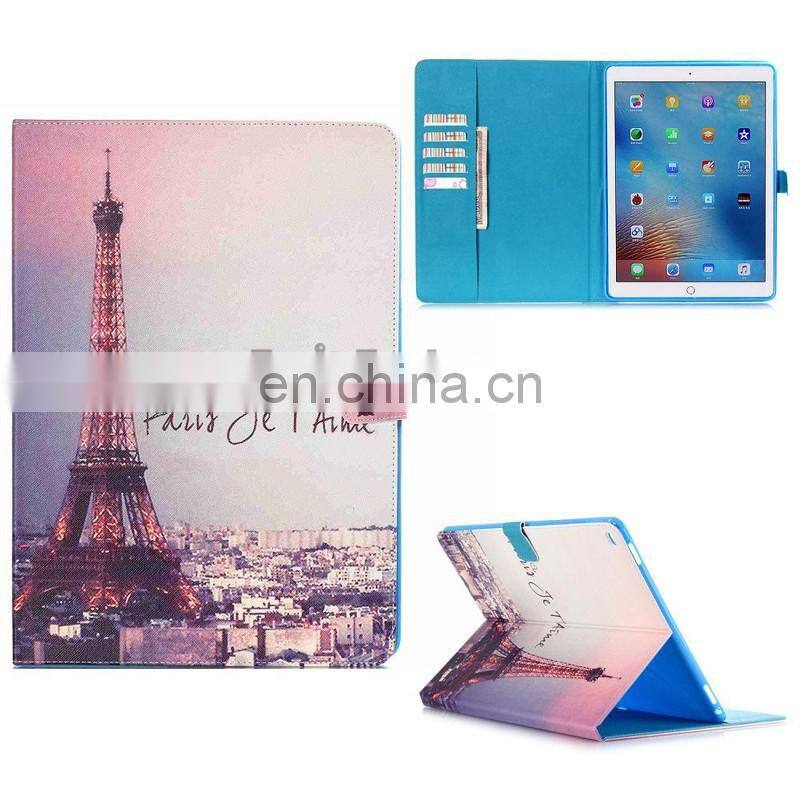 Case for iPad Pro 12.9, Wallet Style Card Holder Magnetic Flip TPU+ PU Leather Case for iPad Pro 12.9 inch - Tower