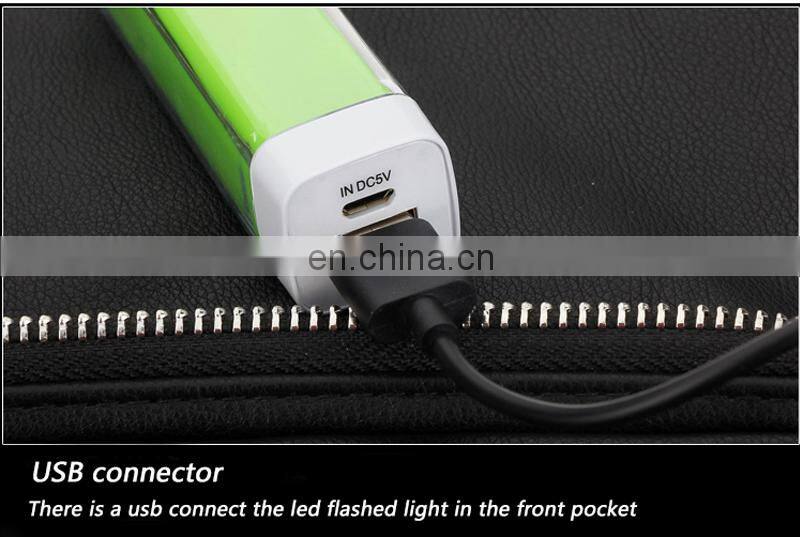 black PU teenager school bag with led backpack billboard