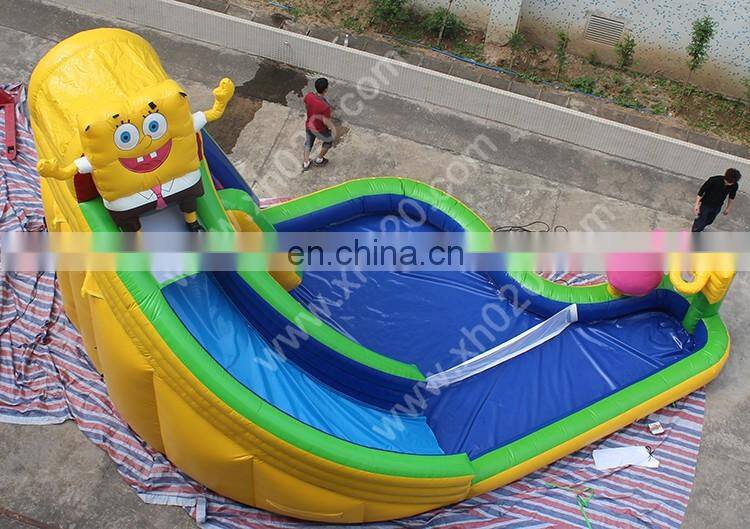 Custom new designl giant inflatable sponge Bob water slide for sale for kids and adults