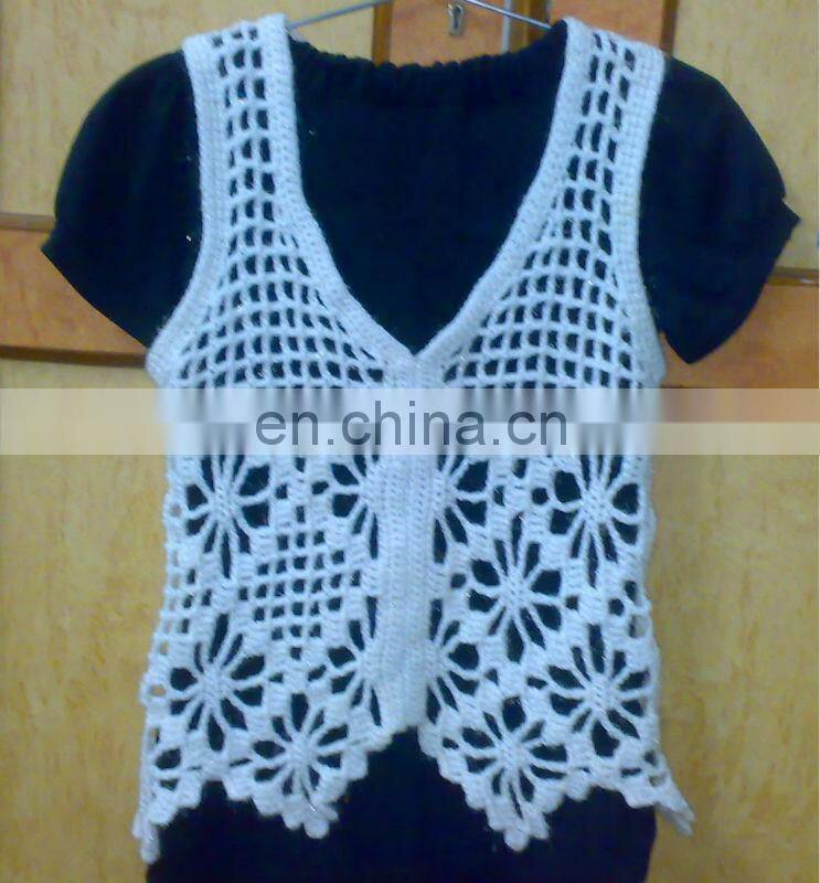 Handmade Elegant Women Girl Crochet Hollow Vest Jacket Top Waistcoat
