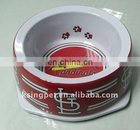 America Baseball Melamine Pet Feeder