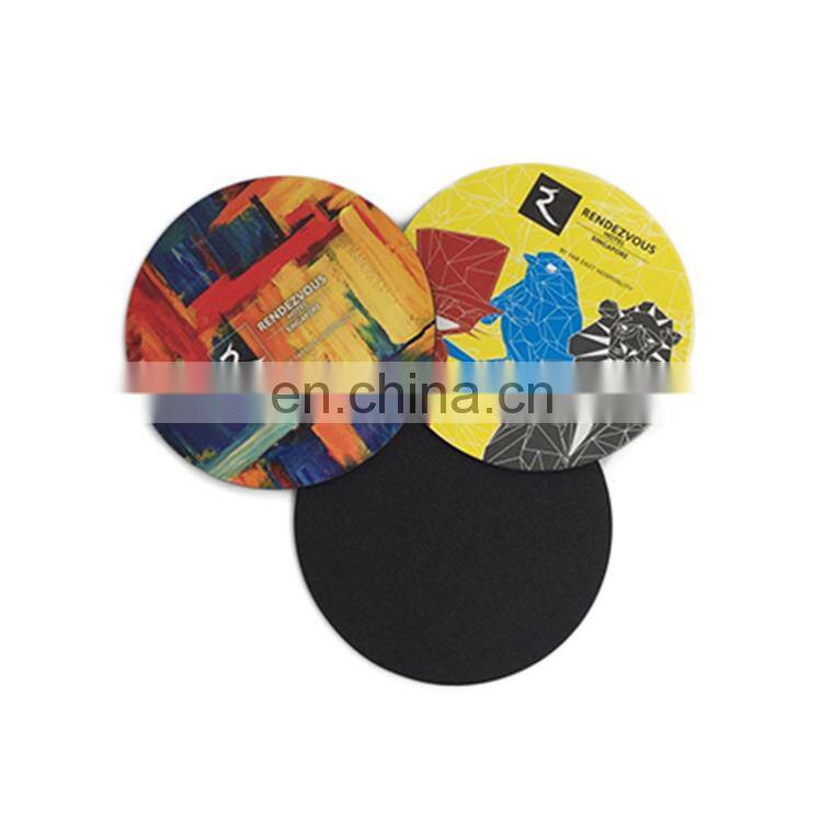 Wholesale round heat resistant silicone beer coaster with printing logo