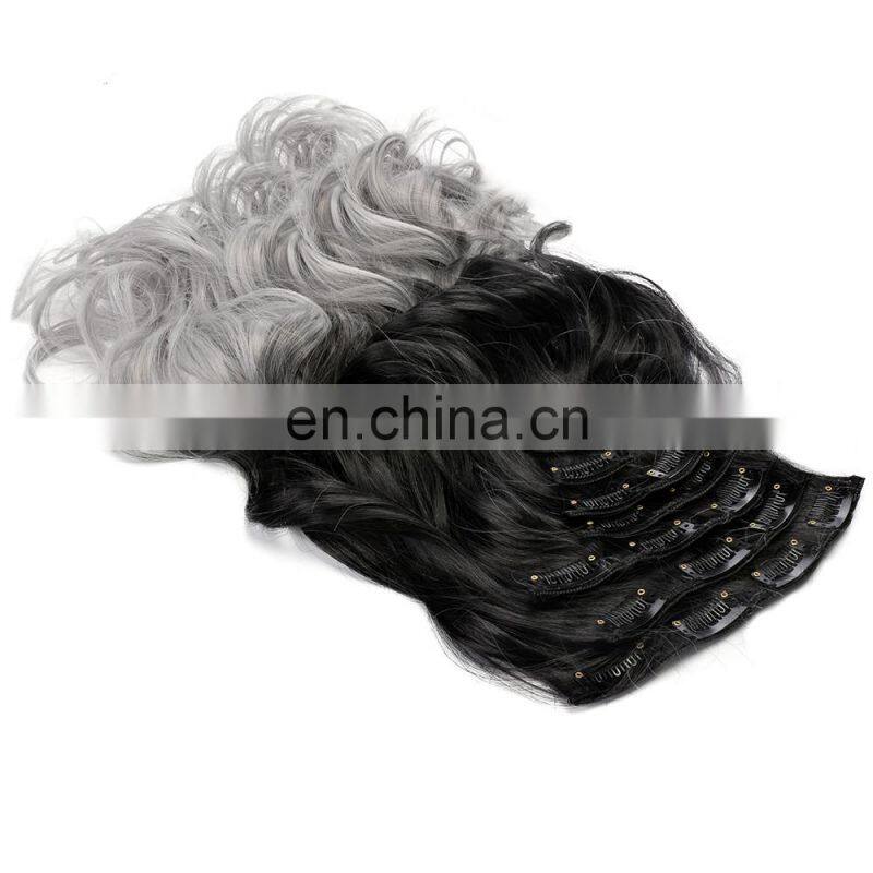 bundle weft Brazilian Remy Virgin human silver hair extensions