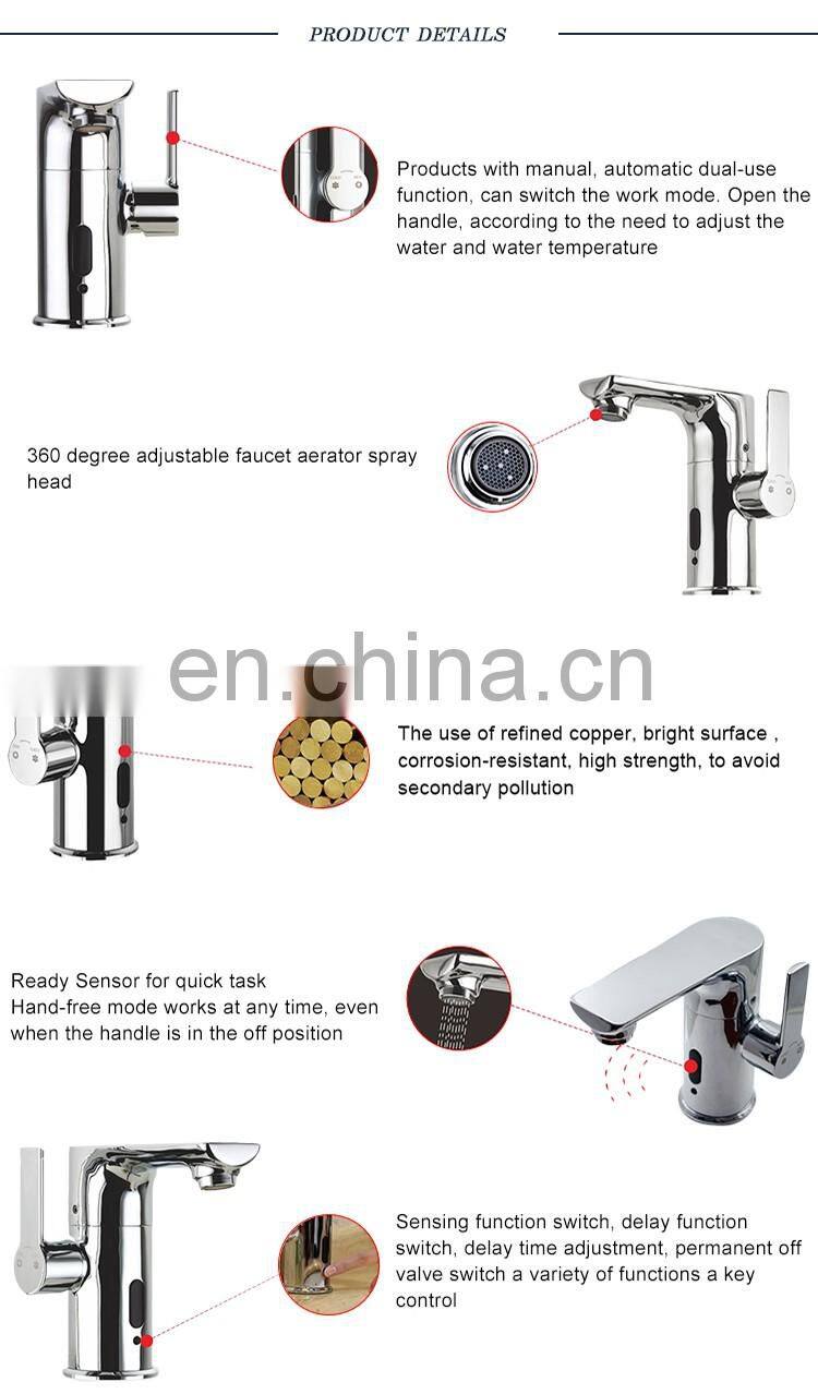 Manual & Sensor Everlasting Motive Power Water Basin Bathroom Faucet