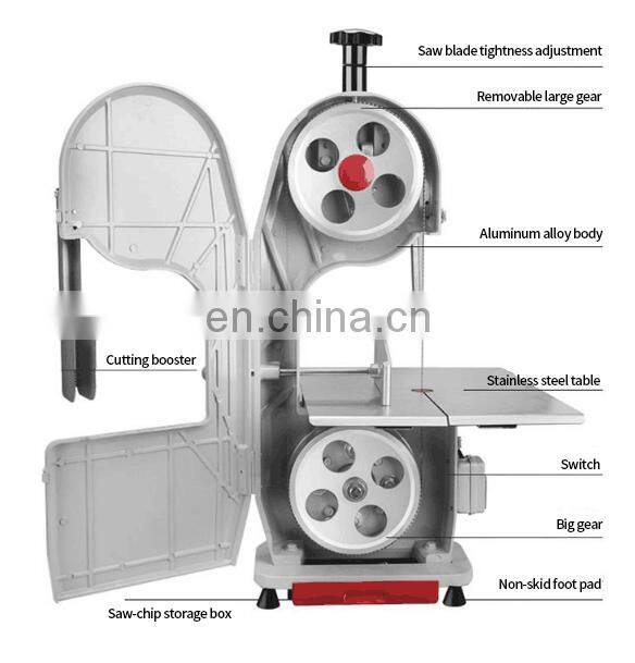 Meat cutting machine bone saw chicken cutter machine