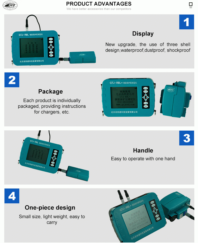 Digital Metal Integrated Concrete Floor Slab Thickness Gauge