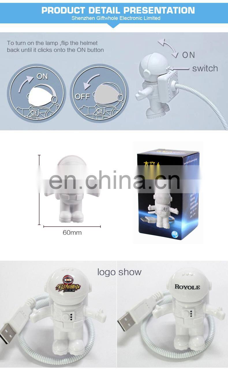 Wholesale boy gift light astronaut spaceman USB night light led
