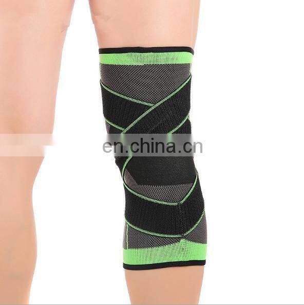 Black soft cotton compression knee sleeve support