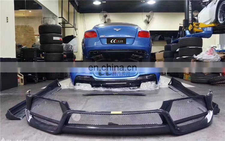 Body kit suitable for Bentley Continental GT in v style carbon fiber front bumper rear bumper side skirts and wing spoiler