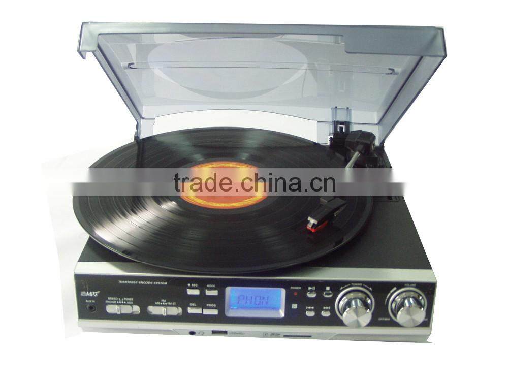 USB Turntable Player and Converter, Hot sale bluetooth Vinyl Suitcase Style Turntable