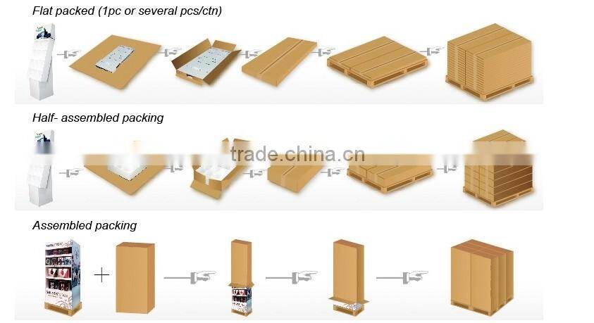 Cardboard cigarette counter display/small cardboard counter display stands PDQ/Table cardboard counter display stand