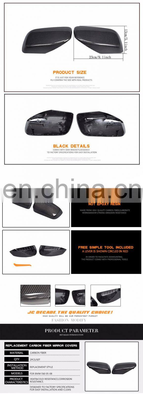 Carbon Fiber Car Side View Mirror Cover for BMW E60 E61 E63