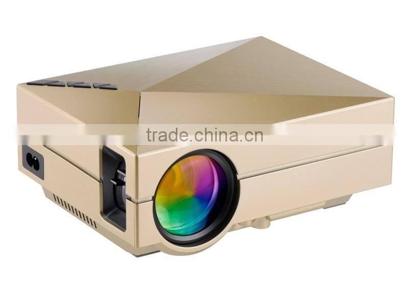 2015 Original GM60 Cheap Projector 1000 Lumens 1920 x 1080 Video USB VGA SD Home Video GM 60 HDMI Projector Beamer White Gold