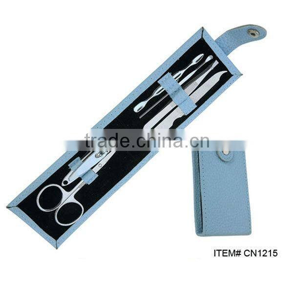 Gift manicure set in pu leather pouch