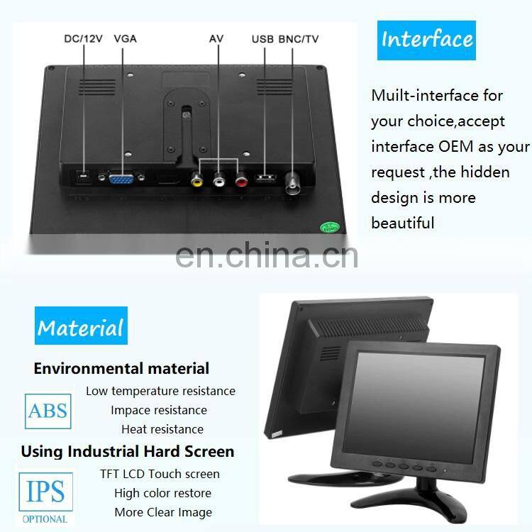 High quality 8 inch pos screen pc monitor Factory HD lcd outdoor motior for computer