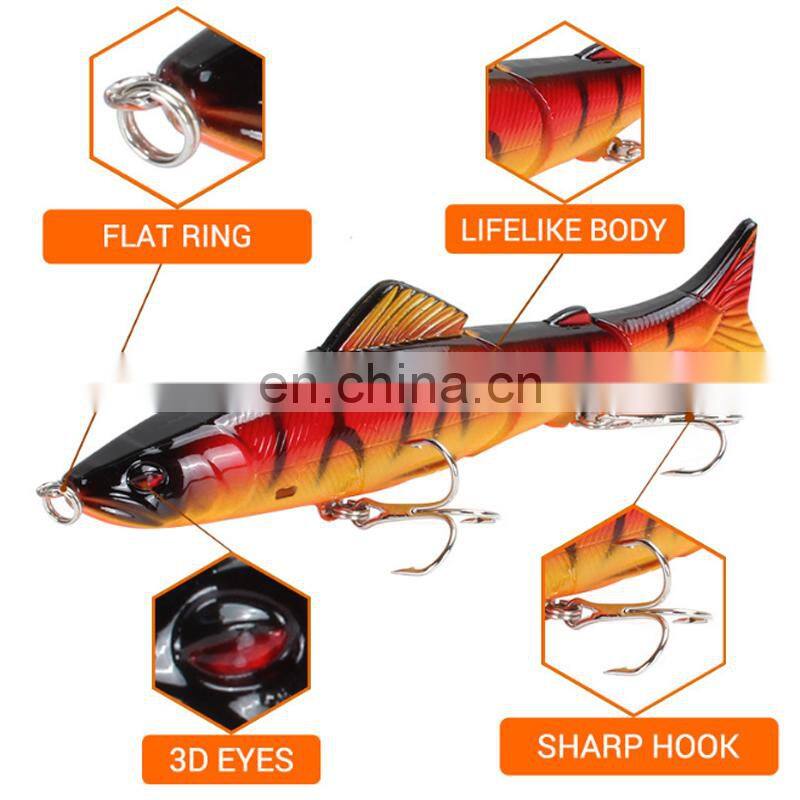 13cm 21g Fishing Lures 16 colors Hard Baits Lifelike 3 Segments Swimbait Bass Multi Jointed Pencil Lure