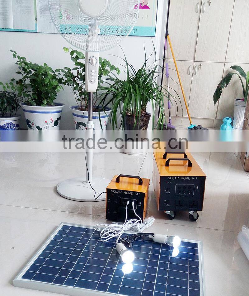 Integrated Type Energy Saving 500w portable mini solar light kits LCD display and DC/AC output