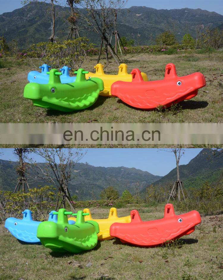 Hot Sale Children School Double Seats Plastic Indoor Toddler Cartoon Animal Seesaw for Kids