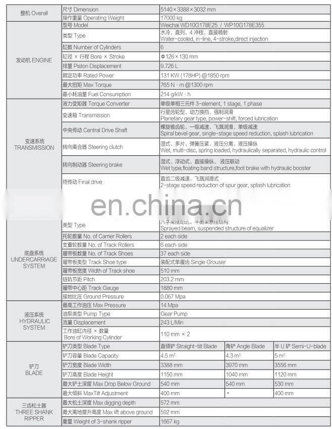 Shandong HAITUI brand 17000kg crawler bulldozer HD16 cheap price same quality SHANTUI SD16