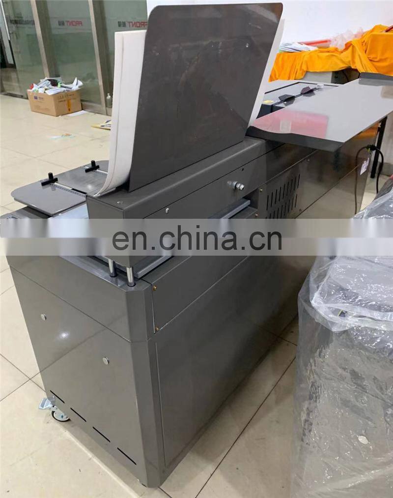 UK8 a3 440mm variable frequency speed Hot thermal book cover gluing machine, cardboard notebook binding machine