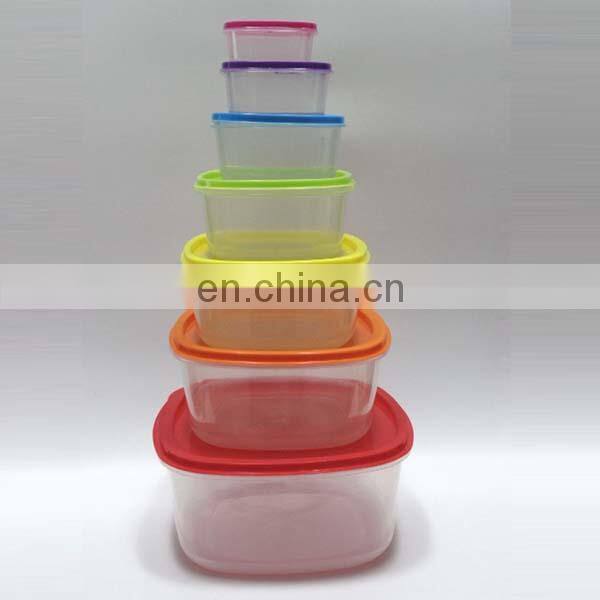 7 Pcs Rainbow Storage Box 14Pcs Plastic Food Container With Lid