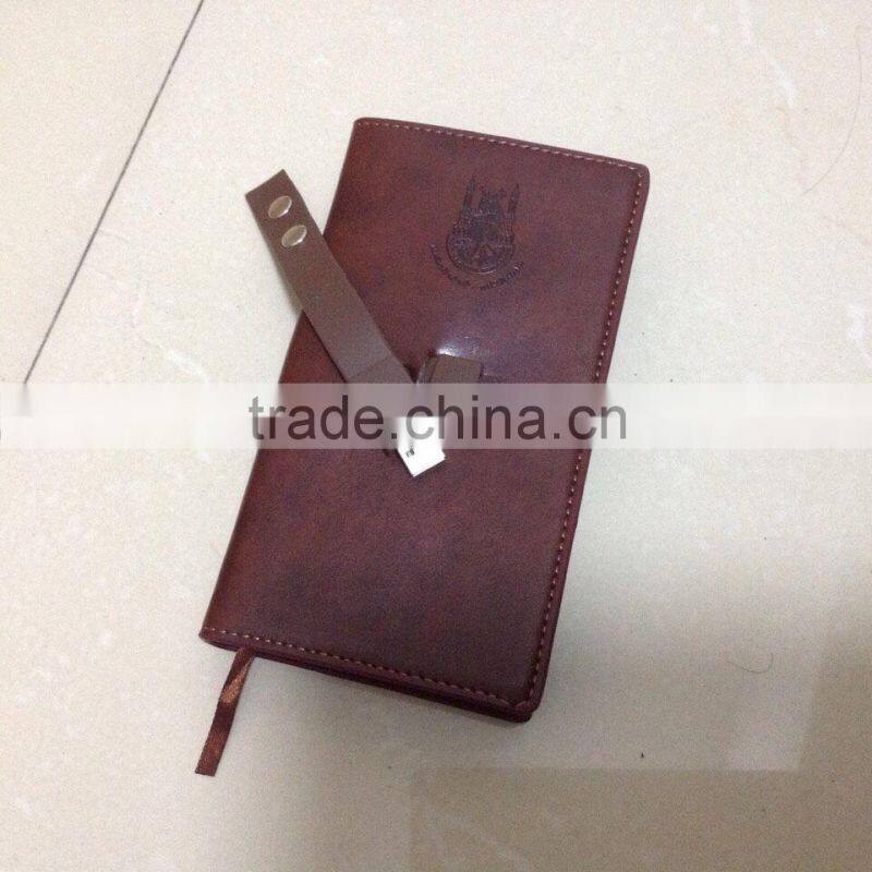 A6 size UBS notebooks with logo embossing cover
