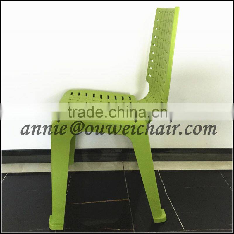 cheap plastic chair /armless chair/green chair