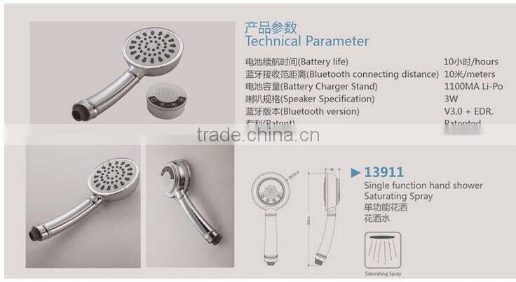 Bluetooth shower head