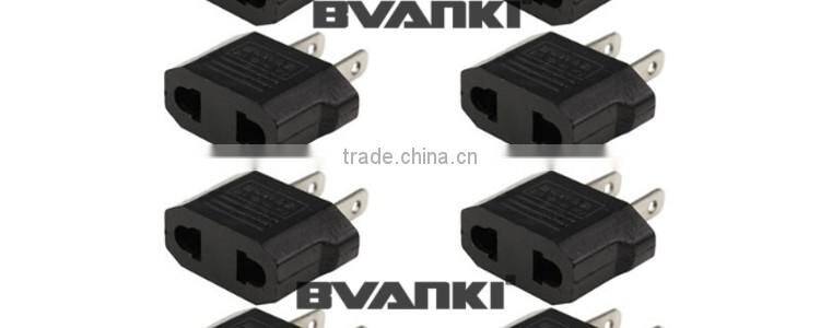 Unique custom printing world Black EU/AU to US AC Power Plug Travel Converter Adapter universal travel adapter china supplier