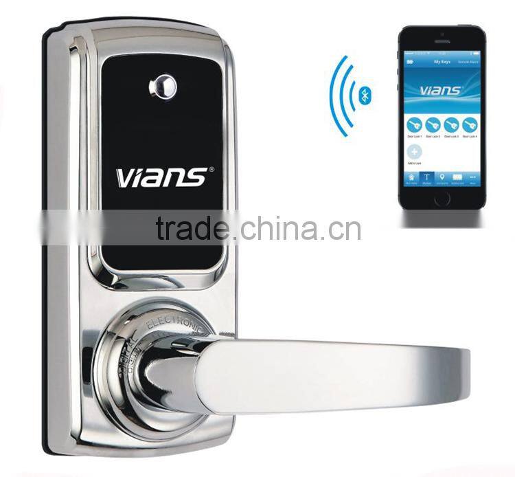2015 European Style Zinc Alloy Electronic Hotel Card Door Locks with round handle
