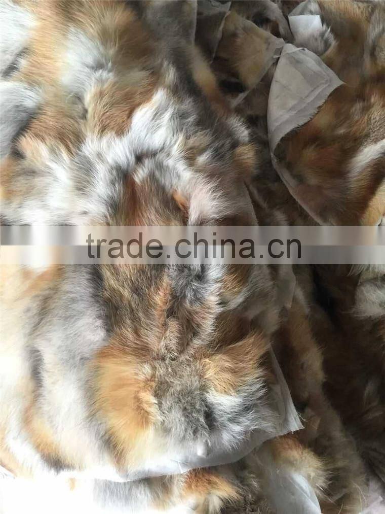 Red Fox Skin Natural Color Animal Fur Winter Cloth Fabric