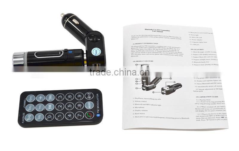 2015 New Arrival 3 in One Car Charger FM Transmitter A2DP Wireless Bluetooth Car Kit