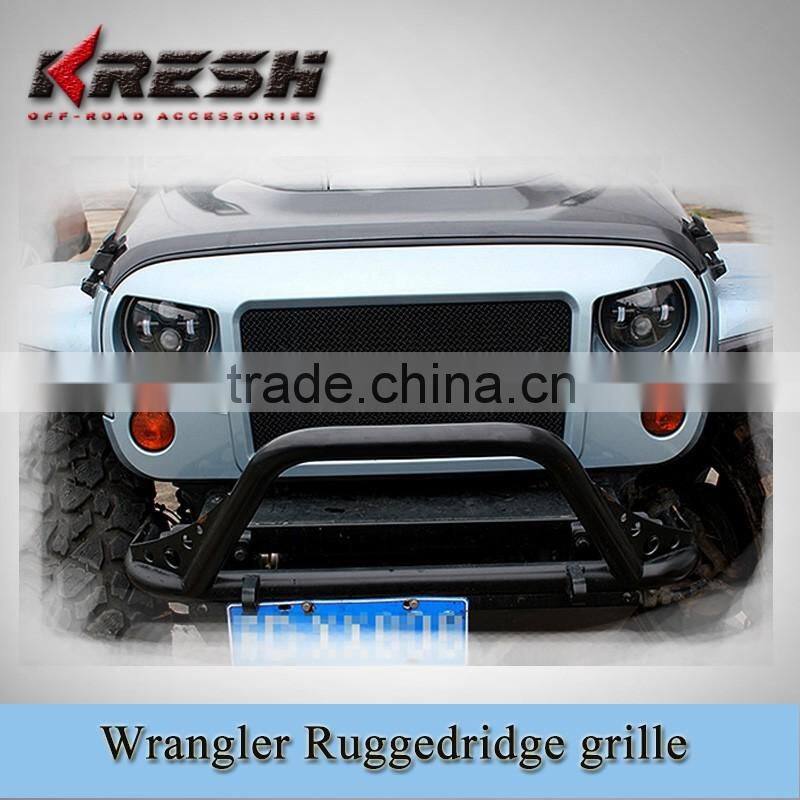 Hot sell Auto chrome front mesh grille for wrangler JK, ruggedridge grille for jk