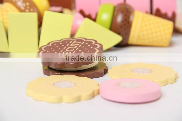 Wooden toy chocolate cake set ,wooden kitchen sets toy for kids