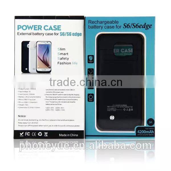 universal 4200mah ultra slim backup external battery power bank case for samsung s6